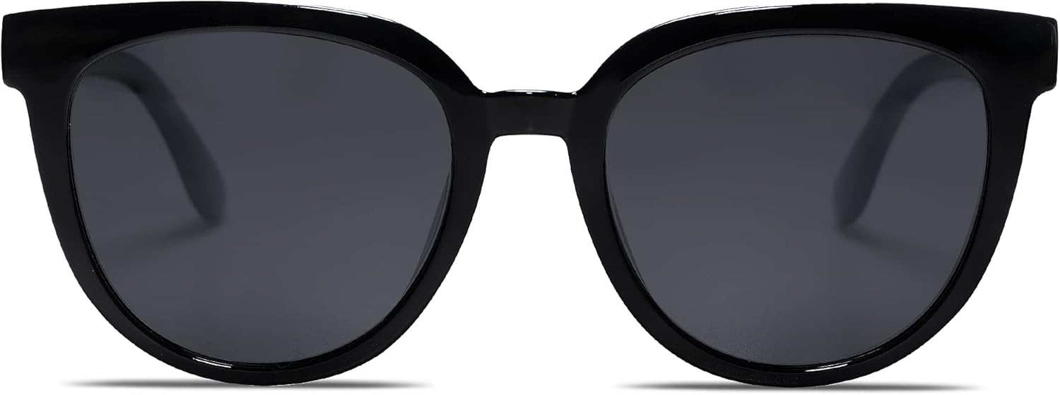 Trendy Cat Eye Round Polarized Sunglasses for Women Fashion UV Protection Sunnies Sunglasses